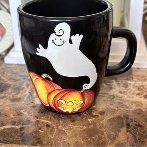Gates Ware Halloween Mug Ghost Pumpkin Black
